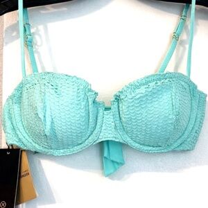 ViX Paula Hermanny Aqua Balconette Nissi Bikini Top Large Underwire NWT